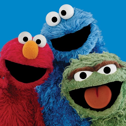 Sesame Street Cookie Monster Elmo & Oscar Greeting Card[